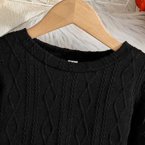 Kid Knit Top and Skirt Set with Front Zipper and Pocket Details Fashionable Elegant Black Outfit in Saudi Arabia