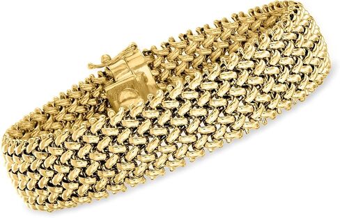 روس سيمونز الإيطالية 14kt الذهب الأصفر ريزو لينك سوار in Saudi Arabia