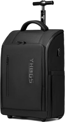 GOTECH Rolling Backpack, Waterproof Backpack with Wheels for Business Commuter, Carry on Backpack with Laptop Compartment, Fit 15.6/17 Inch Laptop, Wheeled Backpack for Adults in Kuwait