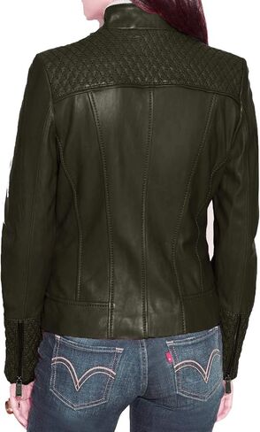 Benjer Skins Women's Leather Jacket Stylish Motorcycle Biker Genuine Lambskin 31 in Saudi Arabia