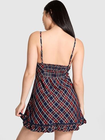 Victoria's Secret Women's PINK Flannel Sleep Slip Dress, Sleepwear for Women in Saudi Arabia