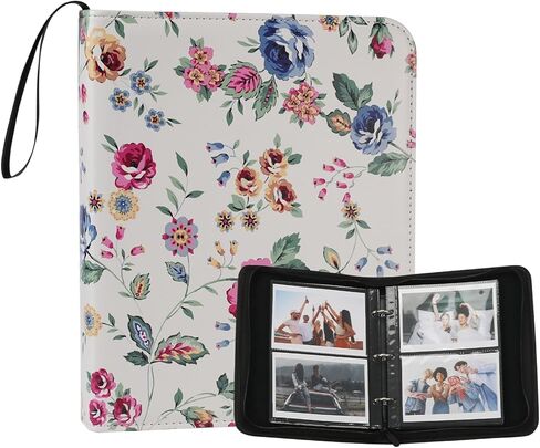 Photo Album 4x6 Pictures,120 Pockets Binder Premium Vegan Leather Cover for Family Wedding Anniversary Baby Kids Vacation. (Abstract Rose) in Kuwait