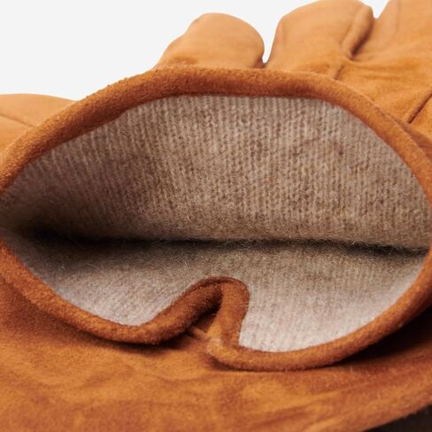 Fratelli Orsini Everyday Angelo (cognac) - suede leather gloves with luxurious cashmere lining in Saudi Arabia