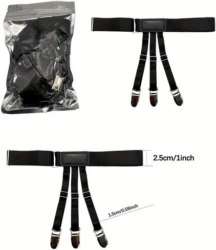 Shirt Stays for Men Police with Elastic Adjustable Garters Shirt Holders Belt Suspenders for Women Military in Saudi Arabia