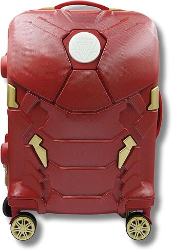 حقيبة سفر Marvel Iron Man Cabin مقاس 22 بوصة | حقيبة حمل بإضاءة LED | عجلات دوارة صلبة، ABS خفيف الوزن، قفل TSA آمن | معتمدة من شركة الطيران | حقيبة سفر للأطفال والكبار in Saudi Arabia