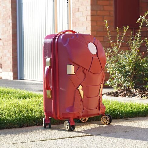 حقيبة سفر Marvel Iron Man Cabin مقاس 22 بوصة | حقيبة حمل بإضاءة LED | عجلات دوارة صلبة، ABS خفيف الوزن، قفل TSA آمن | معتمدة من شركة الطيران | حقيبة سفر للأطفال والكبار in Saudi Arabia