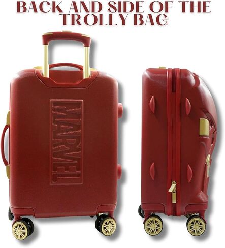 حقيبة سفر Marvel Iron Man Cabin مقاس 22 بوصة | حقيبة حمل بإضاءة LED | عجلات دوارة صلبة، ABS خفيف الوزن، قفل TSA آمن | معتمدة من شركة الطيران | حقيبة سفر للأطفال والكبار in Saudi Arabia