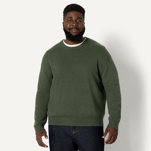 Amazon Essentials (Demi's Pick) Men's Relaxed-Fit Cotton Blend Textured Crewneck Pullover Sweater in Saudi Arabia