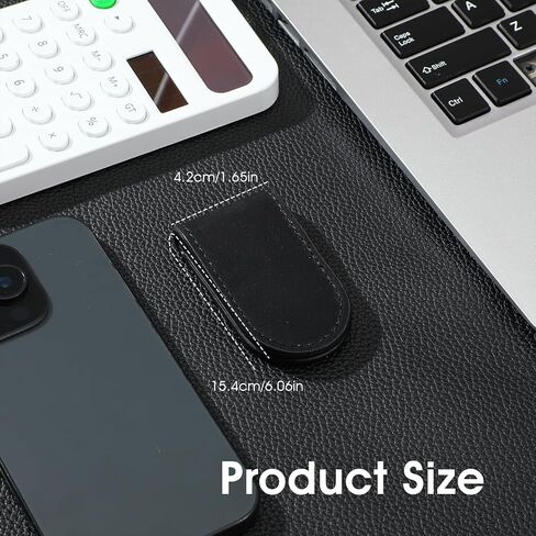 Slim Magnetic Money Clip Leather Business Card Holder Money Clip Wallet Pocket Cash Wallet for Men Black Christmas in Saudi Arabia