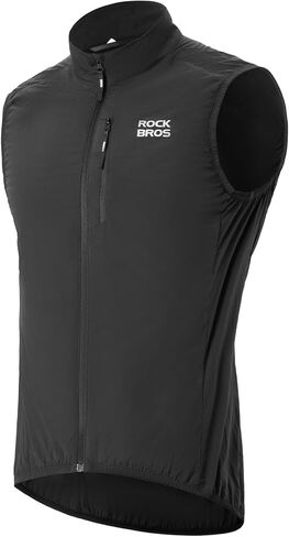 ROCKBROS Cycling Vest for Men Winter Windproof Sleeveless Warm Cycling Jacket with Multiple Pockets Cycling Hiking Running in Saudi Arabia
