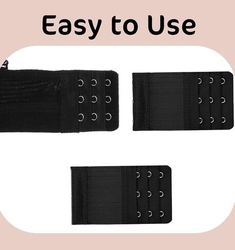 8Pcs Bra Extenders 3 Hooks, 3 Prong Bra Extender Adjustable Bras Extenders for Women, Elastic Soft Stretchy Bras Band Extension, Three Hook & Rows in Saudi Arabia