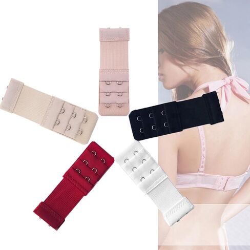 Bra Extender, Women 2 Hook Bra Extender Elastic Underwear Extension Strap Clip Expander Buckle - Red in Saudi Arabia