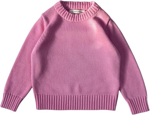 Boys Girls Pullover Sweaters Knit Cotton Winter Crew Neck Kids Long Sleeve Tops 2T-7Y in Saudi Arabia