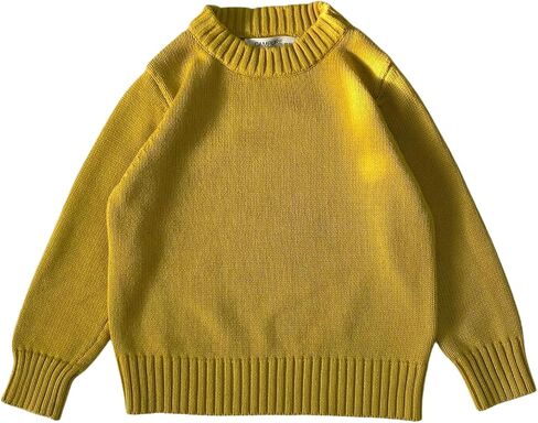 Boys Girls Pullover Sweaters Knit Cotton Winter Crew Neck Kids Long Sleeve Tops 2T-7Y in Saudi Arabia