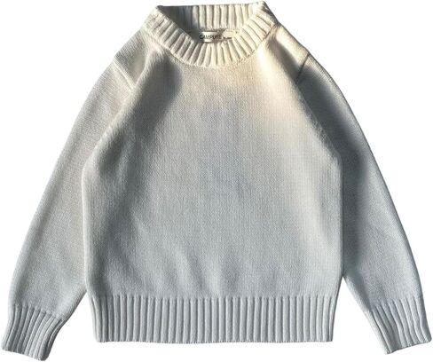 Boys Girls Pullover Sweaters Knit Cotton Winter Crew Neck Kids Long Sleeve Tops 2T-7Y in Saudi Arabia