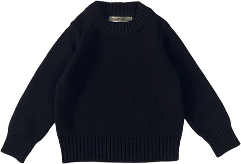 Boys Girls Pullover Sweaters Knit Cotton Winter Crew Neck Kids Long Sleeve Tops 2T-7Y in Saudi Arabia