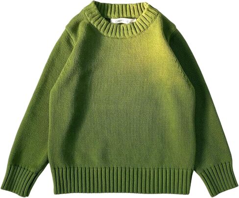 Boys Girls Pullover Sweaters Knit Cotton Winter Crew Neck Kids Long Sleeve Tops 2T-7Y in Saudi Arabia