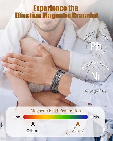 Copper Bracelet for Men, 3X Strength Magnetic Copper Bracelets for Men with 3500 Gauss Magnets, Adjustable Length with Sizing Tool in Saudi Arabia