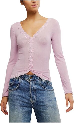 Free People Womens Big Love Rib Cardi in Saudi Arabia