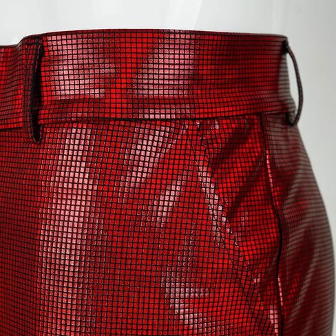 Mens Disco Pants 70s Retro Night Club Shiny Straight Leg Pants in Saudi Arabia