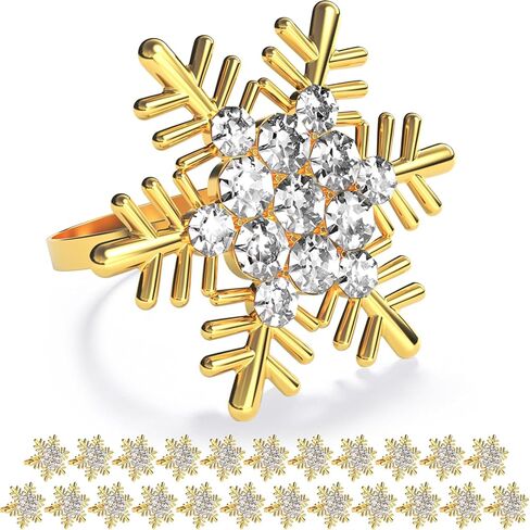 ZeeDix Christmas Flower Napkin Rings Set of 8, Silver Lotus Elegant Rhinestone Napkin Ring Serviette Buckles Holder for Wedding Birthday Christmas Holiday Party Home Kitchen Dinner Table Decoration in Kuwait