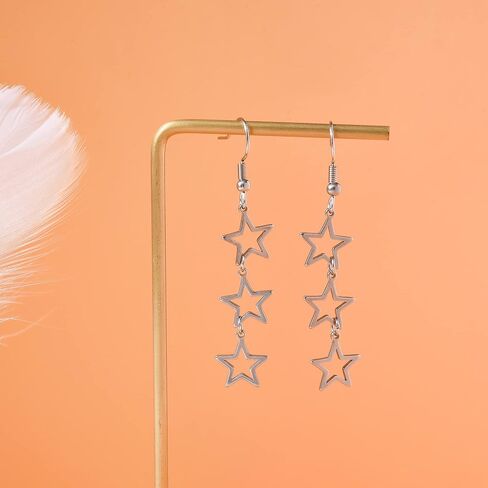 Star Y2K Earrings for Stainless Steel Drop & Dangle Silver Y2k Earring in Saudi Arabia