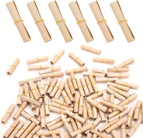 300 Pieces Scroll Paper Mini Message In a Bottle Message Paper Scrolls Mini Lucky Wishing Paper Rolls for Birthday, Anniversary, Valentine in Kuwait