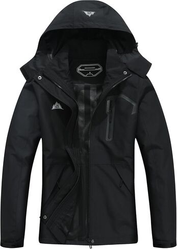 Women's Waterproof Lightweight Raincoat Windproof Windbreaker with Detachable Hood Breathable Outdoor Rain Jacket for Hiking in Saudi Arabia