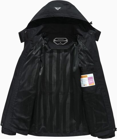 Women's Waterproof Lightweight Raincoat Windproof Windbreaker with Detachable Hood Breathable Outdoor Rain Jacket for Hiking in Saudi Arabia