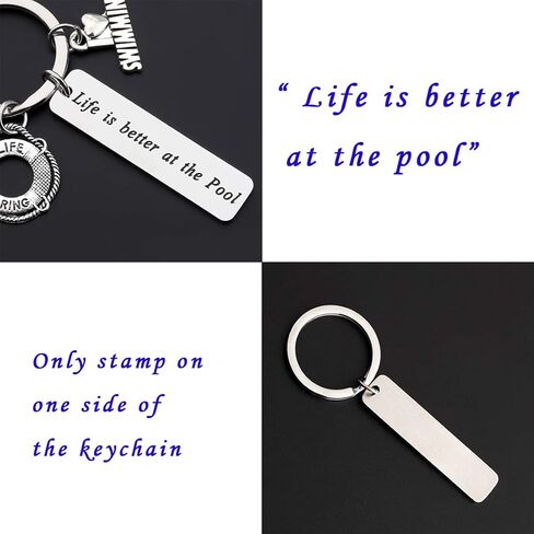 CENWA Swimming Lover Gift Life is Better at The Pool Swimming Keychain Swim Team Gift Swim Jewelry for Swimmers in Saudi Arabia