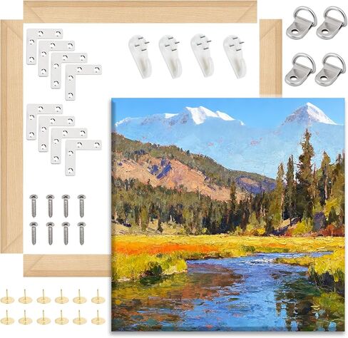 Evneeed 2 Pack DIY Canvas Strefter Bars 16 × 20 بوصة قماشية - سهلة التجميع ، معرض أطباق إطار الزيت على القماش القماشي للوحات الزيتية ، المطبوعات ، الطلاء بالأرقام والملصقات in Kuwait