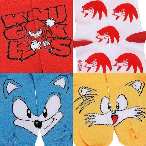 Bioworld Sonic The Hedgehog Tails and Knuckles Characters مجموعة من 10 جوارب كاجوال للطاقم in Saudi Arabia