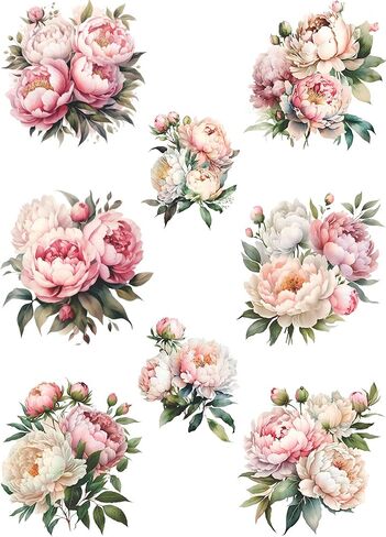 Stencils for Walls: Valentine Bouquet Rice Paper, 11.5 x 16 inch - Decoupage Crafts Mixed Media in Saudi Arabia
