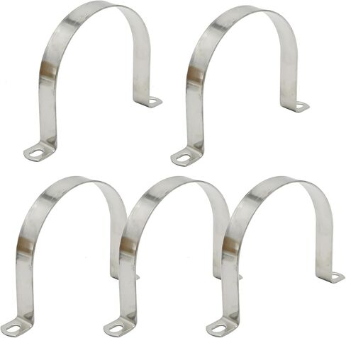 VIKKSAER 10Pcs U-Bolt Clamp, 304 Stainless Steel U-Shaped Bracket, 2 Hole U-Tube Strap Clamp for Hose Clamp Pipe Clamp, 25mm (1 inch) in Kuwait