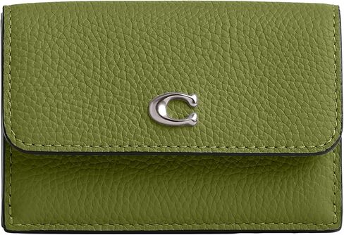 Coach Polished Pebble Leather Essential Mini Trifold Wallet in Saudi Arabia
