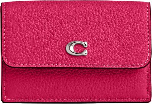 Coach Polished Pebble Leather Essential Mini Trifold Wallet in Saudi Arabia