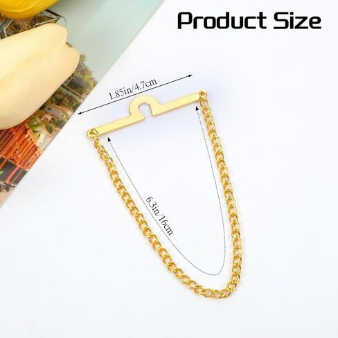 3 Pack Tie Chain for Men Elegant Necktie Clips with Ring Clasps Suits Accessories Classic Tie Tacks Chain Set for Wedding Business Birthday Jewelry Party Gift in Saudi Arabia