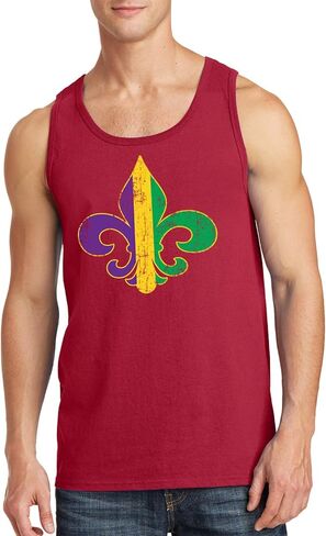 قميص بدون أكمام رجالي من Threadrock Mardi Gras Fleur De Lis in Kuwait
