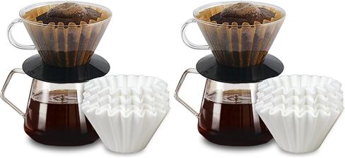 2-4 Cup Coffee Filters,100 Count Disposable Basket Coffee Filter Paper, Compatible with Kalita Wave Pour Over Coffee Dripper 185 Series, For 2-4 People in Saudi Arabia