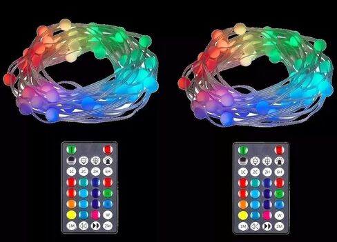 مصابيح فقاعات LED متغيرة الألوان من إنبرايتون RGB - قابلة للضبط، وقابلة للتعتيم، و22 وضعًا للألوان in Kuwait