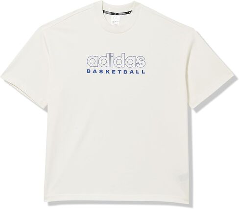 adidas Women's Select Basketball T-Shirt, Cloud White/Solar Red in Saudi Arabia