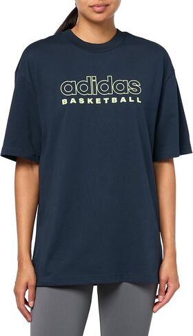 adidas Women's Select Basketball T-Shirt, Cloud White/Solar Red in Saudi Arabia