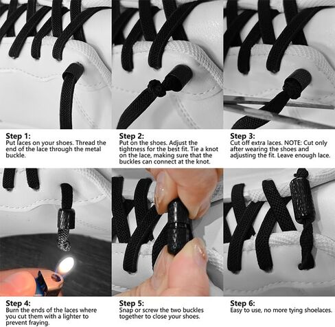 No Tie Shoelaces 2 Pairs Elastic Shoe Laces for Kids & Adults, Ideal for Sneakers, Running Shoes, Boots in Saudi Arabia