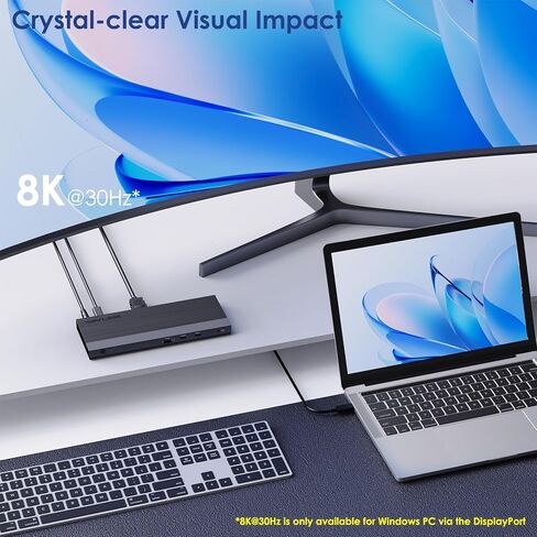 WAVLINK USB C Docking Station Dual Monitor, USB C Hub Laptop Triple Display, USB C to 2 HDMI,DisplayPort, PD Charging, Ethernet, 5 USB, SD/TF Read, Audio for MacBook Dell HP Lenovo Surface, Rose Gold in Saudi Arabia