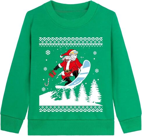 Little Hand Kids Christmas Ugly Sweatshirts Big Boys Xmas Dinosaur Pullover Shirts Santa Sweater Tops 3-10 Years in Kuwait
