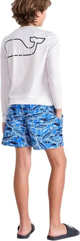 Vineyard Vines Boys' Printed Chappy Swim Trunks, Tide Blue Fishing, L in Saudi Arabia