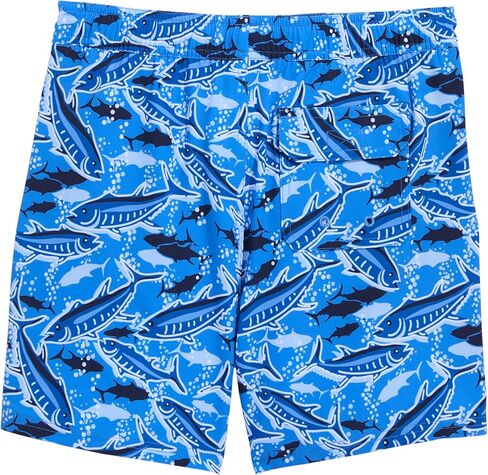 Vineyard Vines Boys' Printed Chappy Swim Trunks, Tide Blue Fishing, L in Saudi Arabia