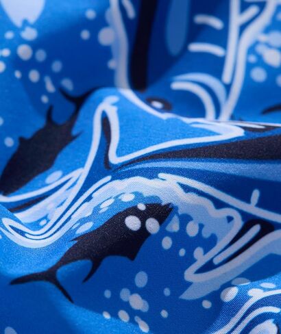 Vineyard Vines Boys' Printed Chappy Swim Trunks, Tide Blue Fishing, L in Saudi Arabia