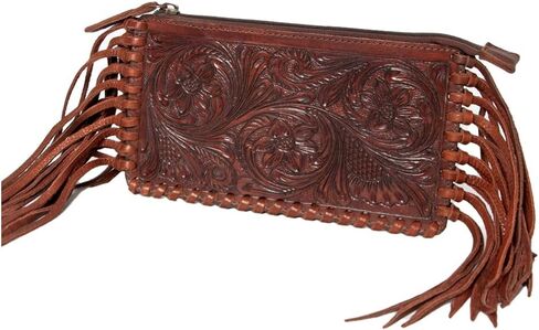 American Darling Wristlet Hand Tooled Genuine Leather Women Bag Western Handbag Purse in Saudi Arabia