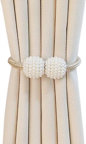 8 Pack Magnetic Curtain Tiebacks, Curtain Tiebacks Buckles Holdbacks Holders for Home Bedroom Office Decorative Curtain (Grey) in Saudi Arabia